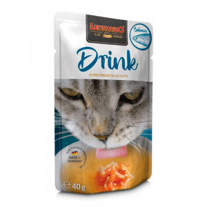 LEONARDO DRINK SALMON buljons kaķiem Lasis, vista 40g
